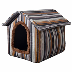 YHWD Totalmente ExtraíBle Y Lavable Casetas para Perros Interior, Gran Espacio Casitas para Perros PequeñOs, Casetas para Perros Exterior,Stripes,S características