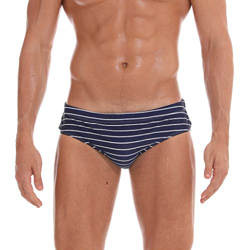 Bañador de Natación Slip para Hombre Verano Slim Bañador Estampado a Rayas Moda Trajes de Baño Cómodo Casual Playa Triángulo Calzoncillos de natación  precio