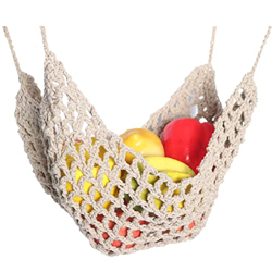 LyhomeO Hamaca de Frutas, Hamaca de plátano, Soporte de Frutas, Hamaca de macramé Debajo del gabinete, Bolsa de Frutas de Ganchillo para decoración Mo en oferta