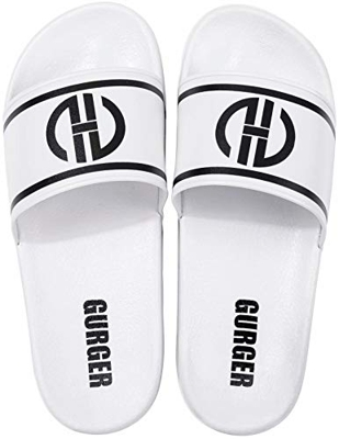 GURGER Zapatillas de Casa Mujer Playa Piscina Chanclas Verano Pantuflas Sandalias de Punta Blanco 38 39