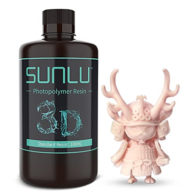 SUNLU Standard Resin, SLA Resina Impresora 3D Resina Fotopolímero, 405nm UV Luz Curado Resina, LCD 3D Printing Resin, Baja Contracción y Curado Rápido