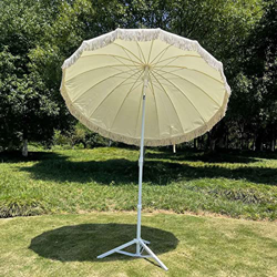 LIUU 2.1m Sombrilla Playa Grande 16 Costillas, Fuerte Resistencia Al Viento, Sombrilla Jardin Exterior, Parasoles Jardin para Jardín, Patio Trasero, D precio