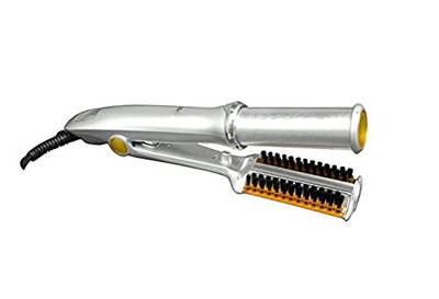 Rizador De Pelo Rizador De Cerámica Vara Cepillo Caliente Cerámica Plancha De Hierro Pelo Recto Y Volumen Cabello De Doble Uso para Todos los Tipos de