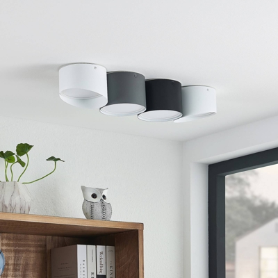 Lindby Kianush plafón 4 luces largo multicolor