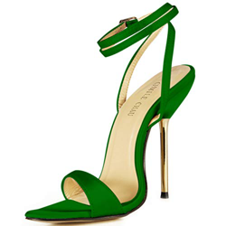 CHMILE CHAU-Zapatos para Mujer-Sandalias de Tacon Alto de Aguja Metálico-Sexy-Vestido de Fiesta-Tira de Tobillo-Punta Abierta características