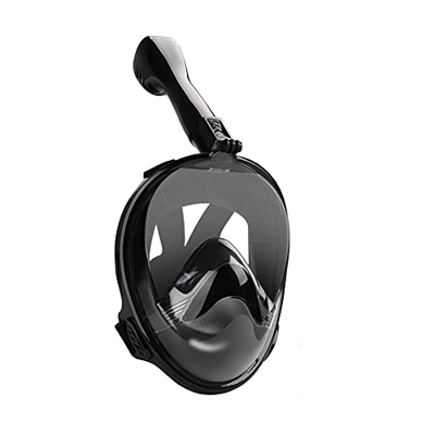 GARDOM Máscaras de Buceo Cara Completa - Máscaras de Snorkel Vista de 180 ° con Correas Ajustables & Respiración Fácil & Antivaho Antifugas & Soporte 