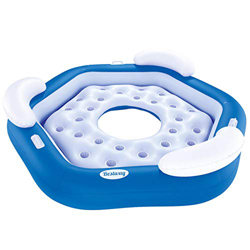 SHEDE Fila Flotante Inflable Fila Flotante para Tres Personas Anillo de natación Flotador Inflable salón Inflable para Interiores y Exteriores para Ho precio