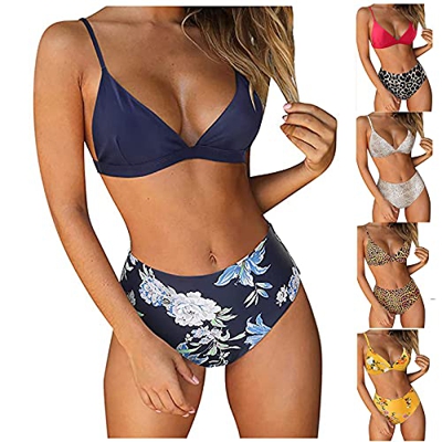 2021 Nuevo Mujer Conjuntos de Bikinis impresión Push Up Sexy Trajes de Baño de Tanga Mujer dos piezas Ropa de Playa Conjunto de Bikinis Push up Bikini