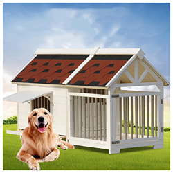 TYX Casetas Perros Exteriores Prueba Agua, Caseta Perro Refugio Perros Madera, Casetas para Perros Jaulas Perros para Interiores Y Exteriores,129×66×7 en oferta