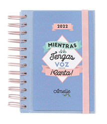 Agenda Amelie Classic Blue 2022 - Agenda anual 2022 / Agenda 2022 día por página - Agenda 12 meses desde Enero de 2022 a Diciembre de 2022 | Producto  en oferta