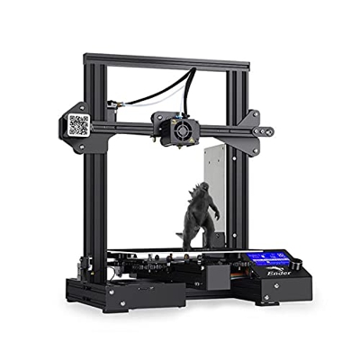 Creality Ender 3 Impresora 3D, FDM Impresora 3D Tamaño de Impresión 220 x 220 x 250 mm Con Base de impresión magnética, Reanudación de Impresión