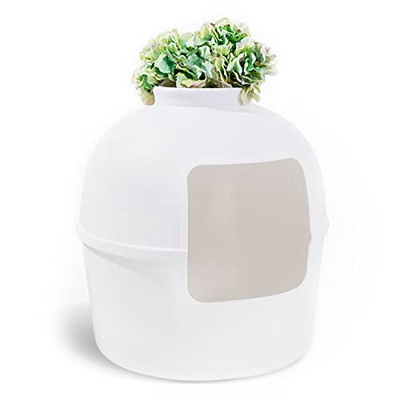 YHWD Casetas para Perros Grandes Exterior Impermeables, Perro De PláStico FáCil De Instalar, Casetas para Perros Exterior Maceta Multifuncional en la 