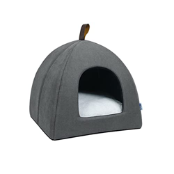 YHWD Casa De La Perrera Se Puede Doblar, Alta Resiliencia Casetas para Perros Pequenios, Caseta para Perros Suave Y Confortable,Gris,S características