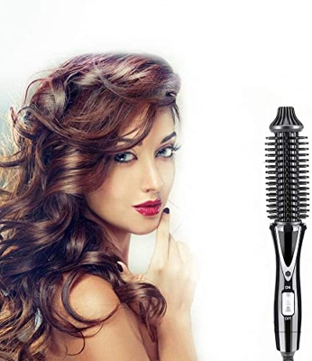 Cepillo rizador profesional de cerámica, turmalina, plegable, para todos los tipos de cabello