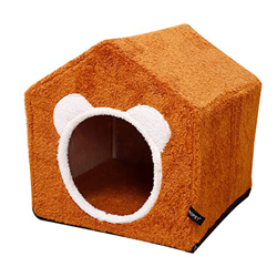 YHWD Casa De Perrito Interior Desmontable, Casitas para Perros PequeñOs CojíN De Esponja Engrosada, Casa De Perro Gran Espacio FáCil De Limpiar,Gris precio