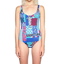 Desigual Traje de bagno Mujer Large Azul en oferta