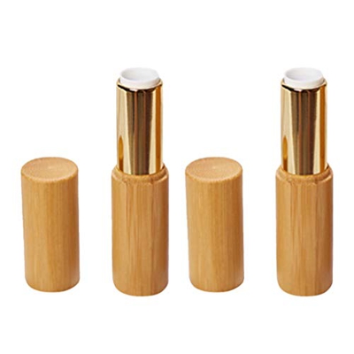 Lurrose 2 Piezas Tubo de Lápiz Labial Vacío 3 8 G Bambú Bálsamo Labial Soporte de Muestra Tubo Labio Envase Cosmético Lápiz Labial Suministros para Mu
