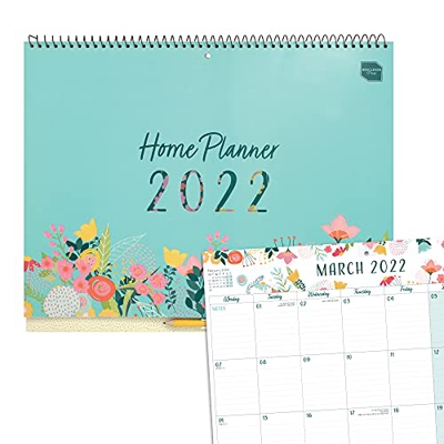 (en inglés) Planificador mensual de Boxclever Press. Calendario 2022 pared comienza ahora y se extiende hasta diciembre'22. Amplio calendario pared 20