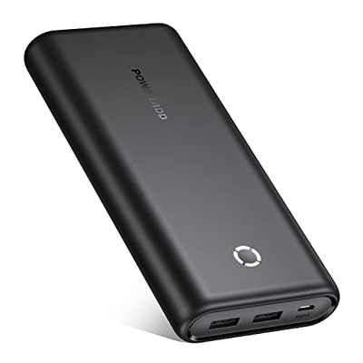 Batería Externa 20000mAh, Power Bank Cargador Móvil Portátil con 2 Salida USB Compatible para Samsung, Huawei, Xiaomi Redmi Note 7 y más Smartphones-N