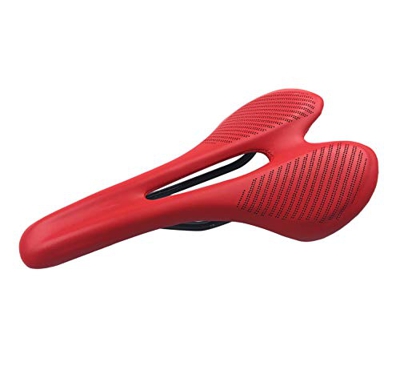 PLATT Sillín de Bicicleta Súper Ligero Profesional Carbono Sport Sillín Asiento para Bicicleta de Carretera y Montaña Bicicleta (Rojo A)