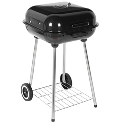 Barbacoa de BBQ, Barbacoa de Carbón de Esmalte y Acero, Parrilla de Carbón Portátil con Ruedas para Patio, Jardín, Picnic 42 x 47 x 78cm características