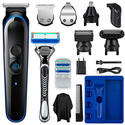 Maquina Cortar Pelo, 5 en 1 Profesional Cortapelos Hombre de Precisión Hombres Cortadora de Barba, Impermeable con 1 Peine Guía Ajustable y Conjunto d características