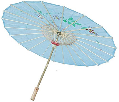 Hinleise Tela de paraguas con estampado de flores de bambú 21 "Sombrilla oriental chino Sombrilla Mujer Sombrilla de tela hecha a mano Sombrilla Flora