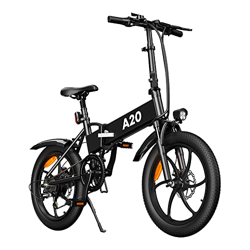 Bicicleta eléctrica ADO A20 250W Mujeres Hombres Bicicleta eléctrica Plegable/Bicicleta eléctrica de Ciudad con batería de Iones de Litio Desmontable  en oferta