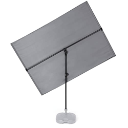 Hoberg Sombrilla rectangular | inclinable, giratorio 360 ° | parasol y protección visual para terraza | factor de protección UV 50 [aprox. 130 x 180 c características
