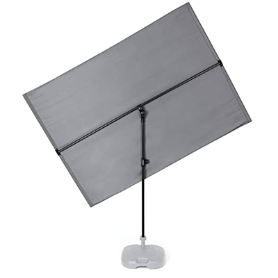 Hoberg Sombrilla rectangular | inclinable, giratorio 360 ° | parasol y protección visual para terraza | factor de protección UV 50 [aprox. 130 x 180 c