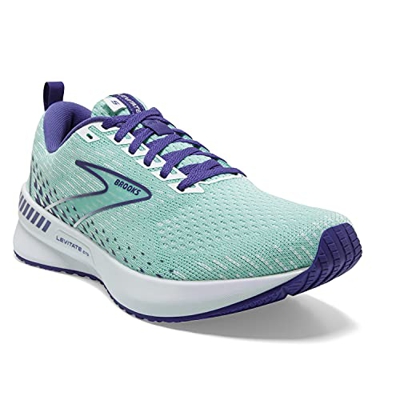 Brooks Levitate GTS 5, Zapatillas para Correr Mujer, YUCCA Navy Blue White, 42 EU