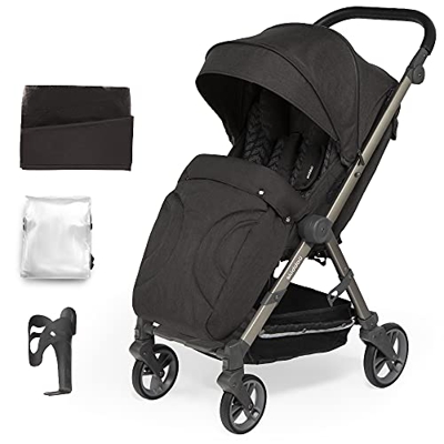 skiddoü silla de paseo ligera Mell ruedas grandes silla de viaje plegable silla infantil ruedas amortiguadoras respaldo ajustable impermeable mosquite