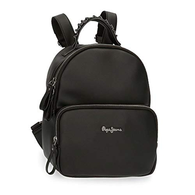 Pepe Jeans Aina Mochila Negro 20x26x10 cms Piel sintética 5,2L