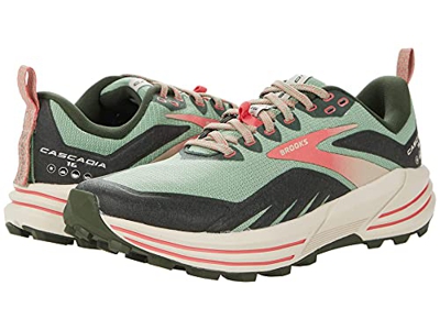 Brooks Cascadia 16, Zapatillas para Correr Mujer, Basil Duffel Bag Coral, 38.5 EU