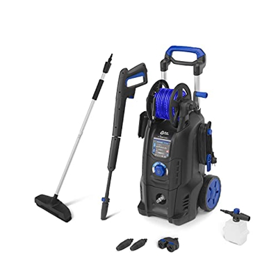 AR Blue Clean e-4 TWIN FLOW D Limpiador de alta presión, Negro y Azul