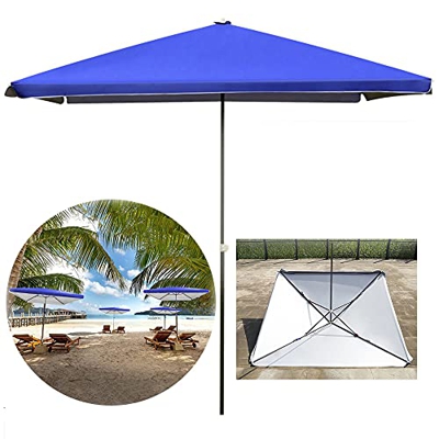 Y&J Cuadrada Sombrilla Jardin Exterior, 2x2m, 2.2x1.8m, 2.5x2.5m, 2.8x2.2m, 3x3m, 3.2x2.5m, Parasol Playa Plegable, Protección Solar Impermeable, para