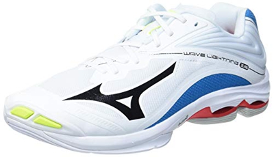 Mizuno Wave Lightning Z6, Volleyball Shoe Unisex Adulto, White/Black/Diva Blue, 45 EU