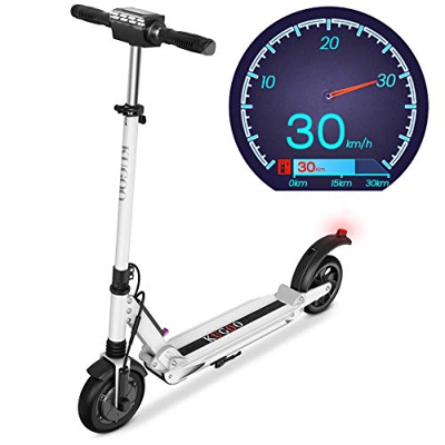 Patinete Eléctrico, Autonomía 30 Km, Neumáticos Sólidos de 8", Scooter Portátil Plegable para Adultos - S1