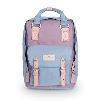 Doughnut - Macaroon - Mochila para Portátil de hasta 14 Pulgadas - 38 x 27 x 13 cm - Color Lilac & Light Blue - Capacidad de 16 litros - Mochila de Ho