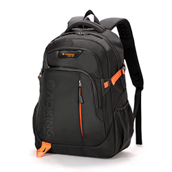 AOKING Mochila Escolar, Mochila Unisex Impermeable para Ordenador Portátil para universidad/trabajo /viaje multifuncional (Negro) en oferta