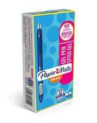 Paper Mate InkJoy - Bolígrafo de gel, punta media, caja de 12, azul oscuro precio