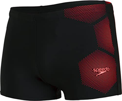 Speedo Tech Placement Calzoncillos de Natación, Hombre, Negro (Noir/Fluo Tangerine), XL precio