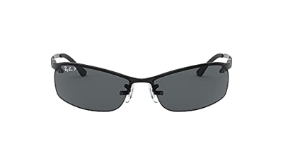 Ray-Ban - Gafas de sol Rectangulares RB3183P Top Bar, Black (002/81 Black)