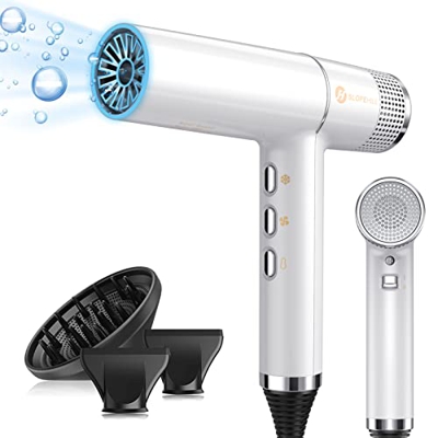Secador Pelo, Slopehill Secador pelo Profesional ionico con Motor sin Escobillas Exclusivo | IQ Perfecto | Microfiltro Innovador | Tecnología Oxy Acti