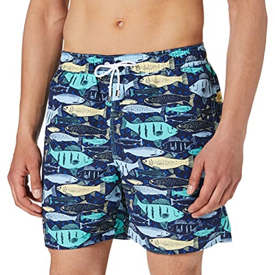Hackett London Big Fish Bañador, Azul Marino, L para Hombre