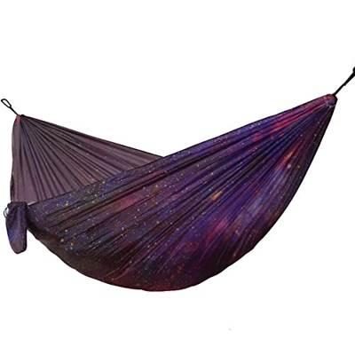 MCPPP Impreso Hamaca, Creativo al Aire Libre Nylon Hamaca colgada de paracaídas Hamaca Impresa Estrella Estrella Hamaca