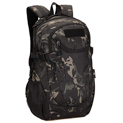 HUNTVP Mochila de Asalto Estilo Militar Táctical Gran Mochila de Nylon Impermeable 25L para Las Actividades Aire Libre Senderismo Caza Viajar (Camufla