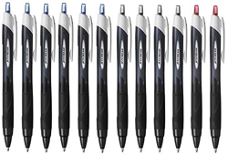Rollerball de tinta jetstream 1.00 m/m (12 uidades 6 azules, 4 negros, 2 rojos) características