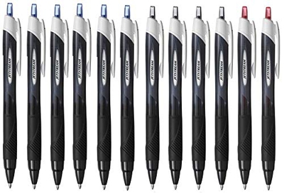 Rollerball de tinta jetstream 1.00 m/m (12 uidades 6 azules, 4 negros, 2 rojos)