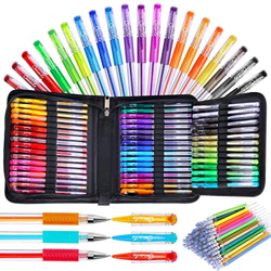 Bolígrafos de gel, bolígrafo de gel con purpurina para libros de colorear para adultos, paquete de 96 bolígrafos de gel de artista, 48 colores con un  en oferta